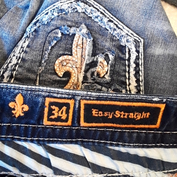 🆕️Rock Revival Easy Straight Jeans. Women's Plus Size: Waist 34x34 Inseam. - Picture 9 of 13